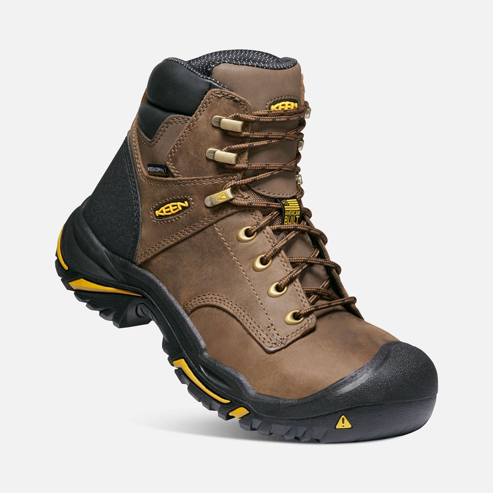 Botte de Travail Keen Homme Marron | Mt Vernon 6\" (Steel Toe) | JVMNK-4012